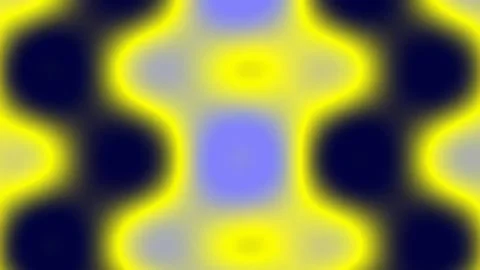 Abstract Neon Yellow Blue Wave Pattern Background Design Graphic Digital Flow Stock Footage 340380455