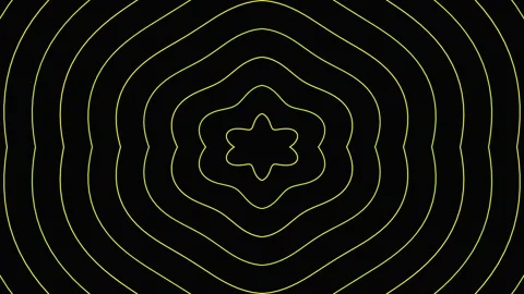 Abstract neon yellow contour map animation with seamless motion Stock Footage 339065245
