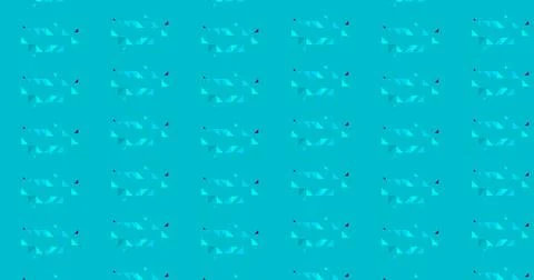 Abstract Neon Yellow Rings Pattern on Dark Teal Background Stock Illustration