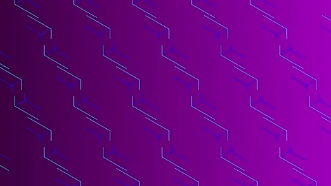 Abstract neon zigzag lines pattern motion loop on purple background for cre.. Stock Footage 336274336