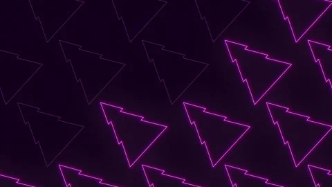 Abstract neon zigzag triangle pattern background with glowing purple lines Stock Footage 330089150