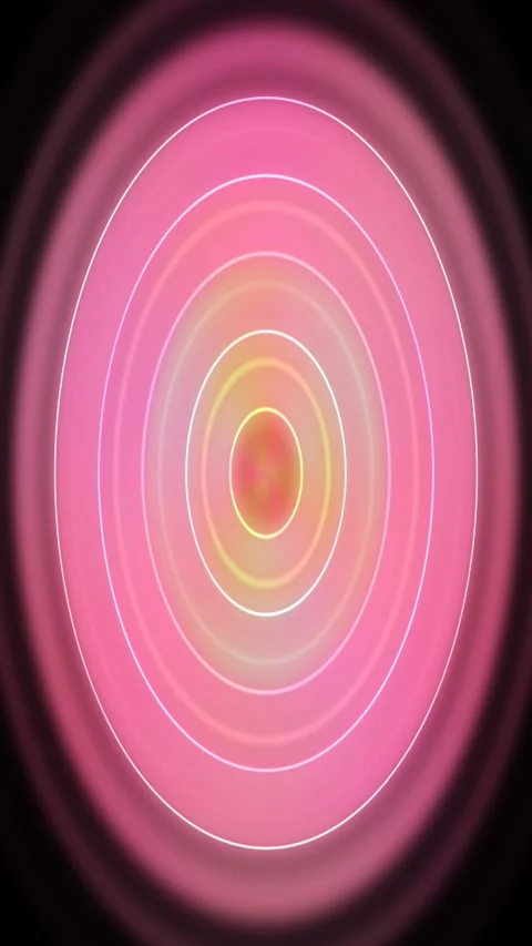 Abstract neon_rings gradient animated background with rose deep colors Video stock 331593929