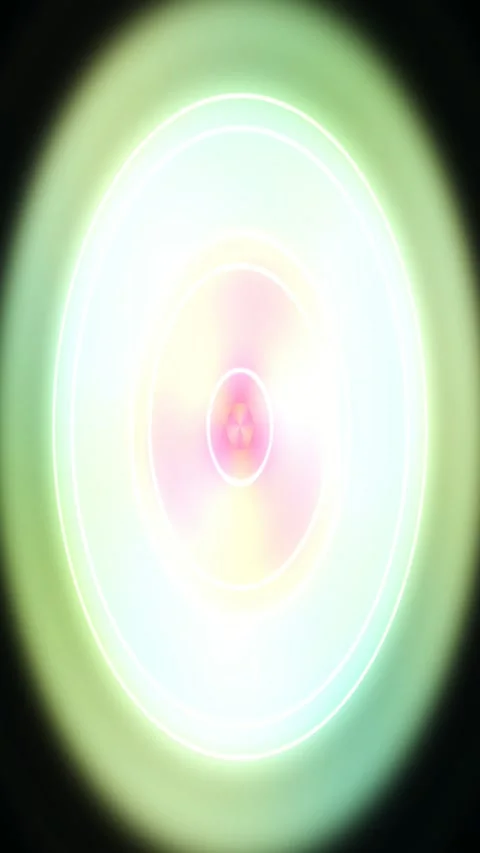 Abstract neon_rings gradient animated background with teal mid colors Video stock 332067352