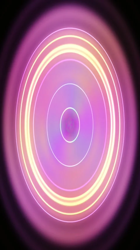 Abstract neon_rings gradient animated background with amber deep colors Stock Footage 332073944
