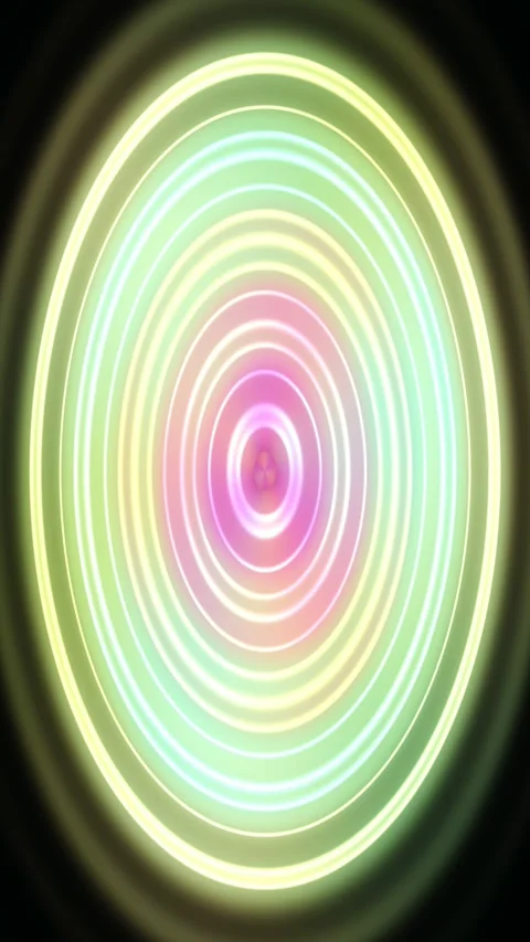 Abstract neon_rings gradient animated background with seafoam deep colors Stock Footage 332184541