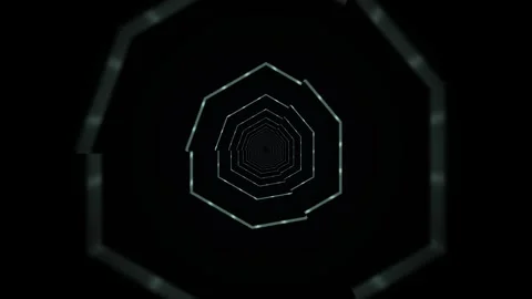 Abstract nested wireframe tunnel seamless loop for vj use Stock Footage 341587718