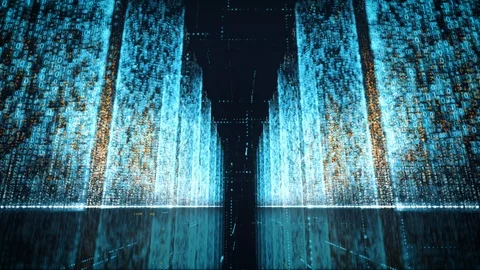 Abstract Network and Data Servers Loop Background Stock Footage 113575837