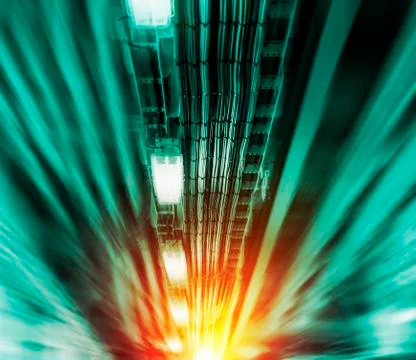 Abstract network and power cable Foto stock
