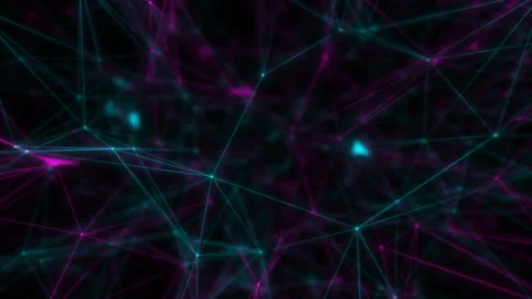 Abstract network animation connected circles. 4K Seamless loop. Video stock 108615426