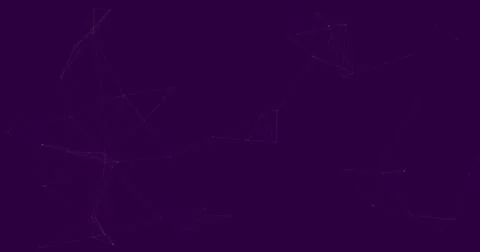 Abstract network background with connections and points on dark purple Illustrazione stock