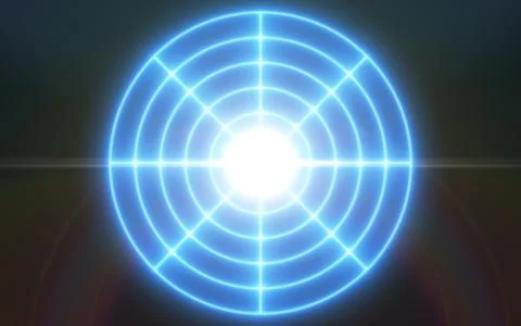 Abstract network background.Circle line blue light technology Stock Illustration