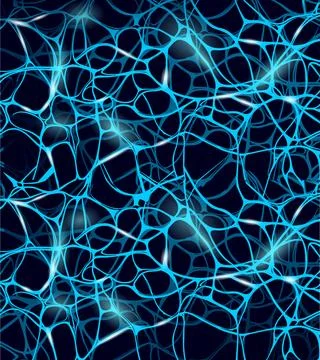 Abstract network of blue lines. Connections light up at intersections. Suitable 스톡 일러스트