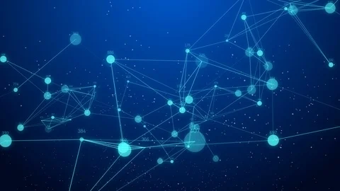 Abstract network concept with connection line structure Futuristic shape 2 Stock Footage 91987540