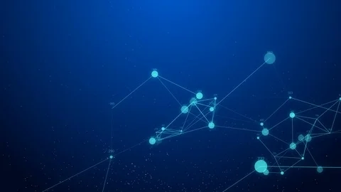 Abstract network concept with connection line structure Futuristic shape 3 Stock Footage 91989394