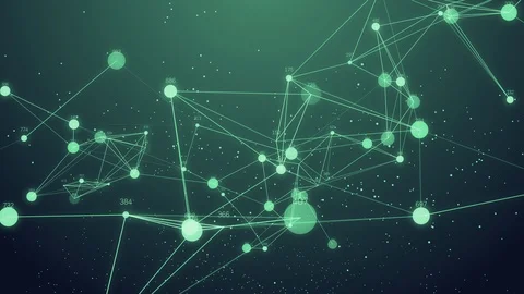 Abstract network concept with connection line structure Futuristic shape 5 Stock Footage 91991810