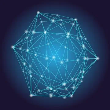 Abstract network concept, vector illustration Stock Illustration