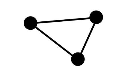 Abstract network of connected black dots in motion, on white. connected dot.. Stock Footage 253995803