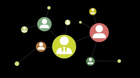 Abstract Network of Connected User Icons Animation Stock Footage 314658066