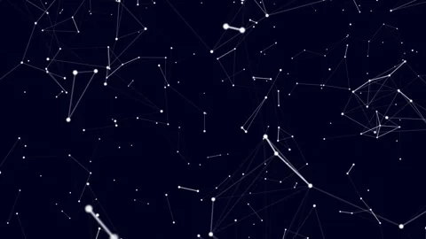 Abstract network connecting glowing data points in digital space Stock Footage 323110185