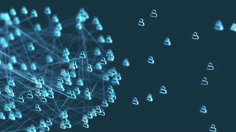Abstract network of connecting people Stock Footage 122379193