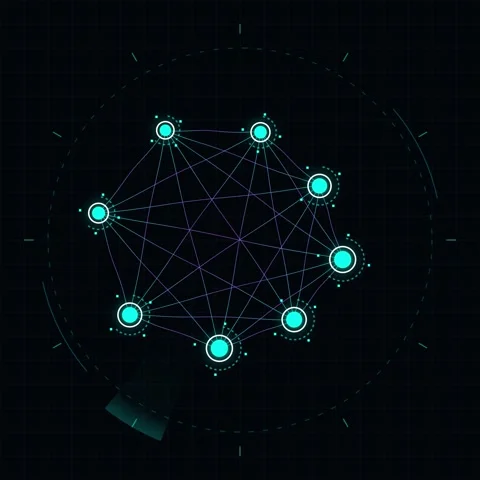 Abstract Network Connection and Data Flow Concept Stock Footage 347262604