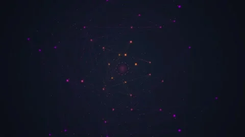 Abstract Network Connection and Data Flow Digital Technology Background Stock Footage 348421326