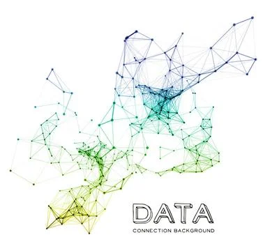 Abstract network connection background Abstract colorful network data conn... 스톡 사진