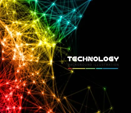 Abstract network connection background Abstract colorful network data conn... 스톡 사진