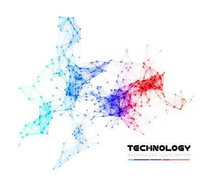 Abstract network connection background Abstract colorful network data conn... 스톡 사진