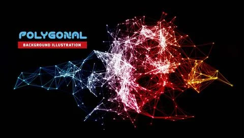 Abstract network connection background Abstract colorful network data conn... Foto stock