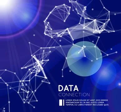 Abstract network connection background Abstract network data connection. V... Stock Photos
