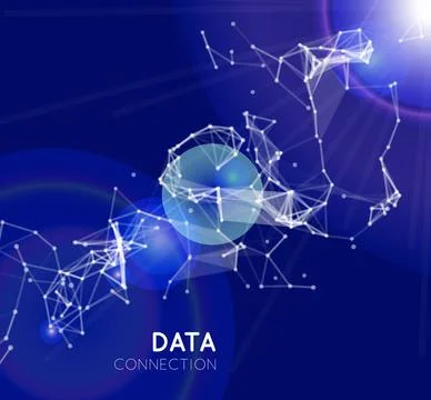 Abstract network connection background Abstract network data connection. V... Foto stock