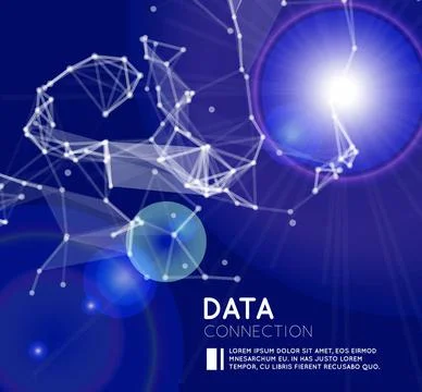 Abstract network connection background Abstract network data connection. V... Stock Photos
