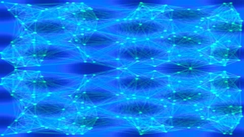 Abstract Network Connection Background in Blue Stock Footage 331990394