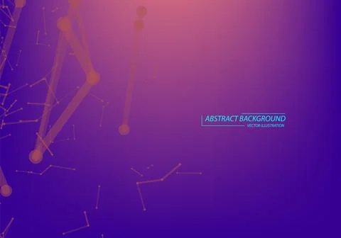 Abstract network connection background .Neon Light background. Stock Illustration