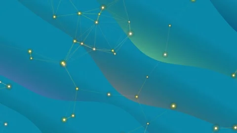 Abstract Network Connection on Blue Gradient Background Stockbeeldmateriaal 332032085