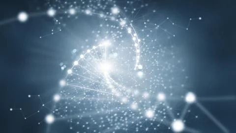 Abstract network connection on dark background Stock Illustration