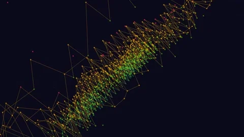 Abstract Network Connection Data Flow, Digital Technology Background, Futur.. Stock Footage 332493546