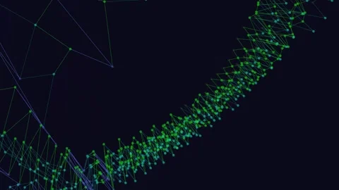 Abstract Network Connection Data Flow Digital Technology Background Stock Footage 332493734