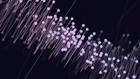 Abstract Network Connection Data Flow, Digital Futuristic Technology Backgrou Stock Footage 332494713