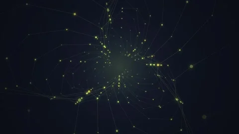 Abstract Network Connection Data Flow Digital Technology Background Stock Footage 348072118