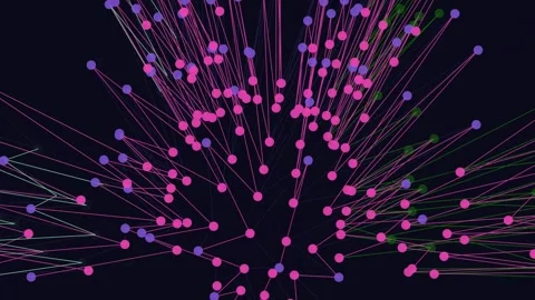 Abstract network connection, digital data, ai, neural network Stock Footage 331361774