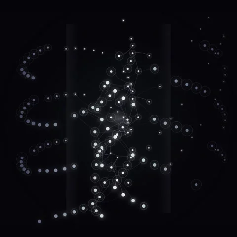 Abstract Network Connection, Digital Data Flow, Futuristic Technology, AI Bra Stock Footage 346282689