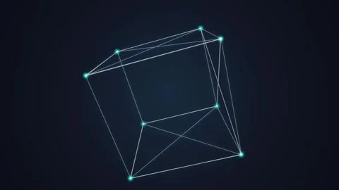 Abstract Network Connection, Digital Data Flow, Futuristic Technology Backg.. Stock Footage 348421846