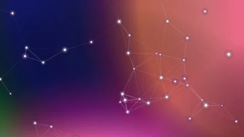 Abstract network connection, digital lines, science, technology background Stock Footage 331361461