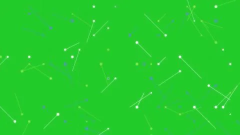 Abstract Network Connection Dots and Lines on Green Screen Background for D.. Stock Illustration