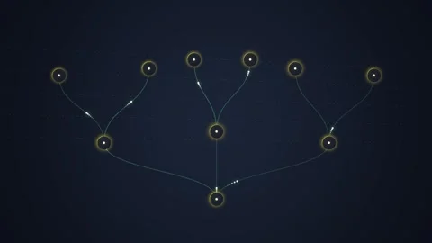 Abstract Network Connection Flow - Digital Data Network Visualization Stock Footage 348421553