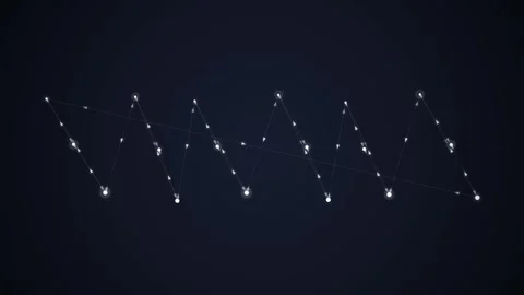 Abstract Network Connection, Futuristic Digital Data Flow, Technology Concept Stock Footage 348423154