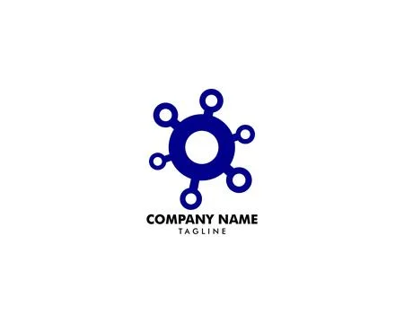 Abstract Network Connection Icon Logo Design Vector Illustration Stock Illustration