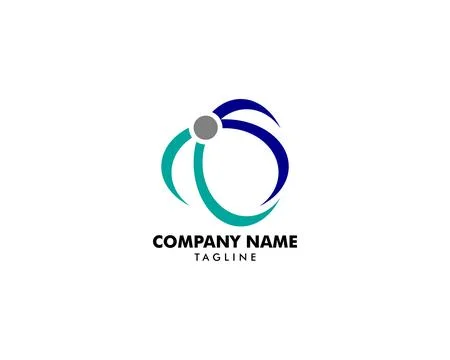 Abstract Network Connection Icon Logo Design Vector Illustration Stock Illustration